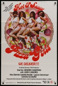 9p388 HOT & SAUCY PIZZA GIRLS 25x38 1sh 1978 sexy Hustler centerfold Deseree Cousteau, John Holmes!