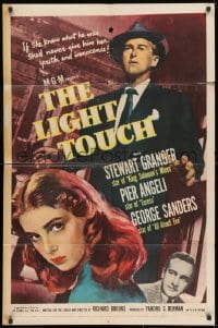 9p510 LIGHT TOUCH 1sh 1951 Stewart Granger, Pier Angeli, George Sanders