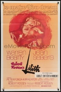 9p512 LILITH 1sh 1964 Warren Beatty, before Eve, there was evil, and her name was Jean Seberg!