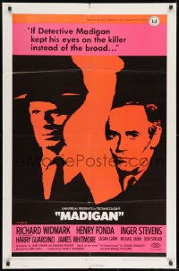 9p539 MADIGAN 1sh 1968 Richard Widmark, Henry Fonda, Don Siegel directed!