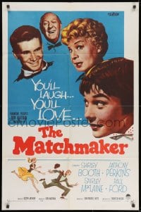 9p560 MATCHMAKER 1sh 1958 Shirley Booth, Shirley MacLaine, Anthony Perkins, Paul Ford