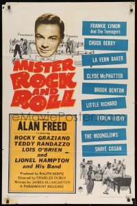 9p573 MISTER ROCK & ROLL 1sh 1957 musicians Alan Freed, Little Richard, Chuck Berry!