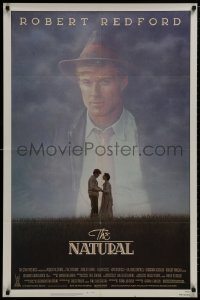 9p602 NATURAL 1sh 1984 Robert Redford, Robert Duvall, directed by Barry Levinson, baseball!