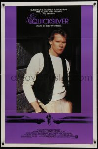 9p704 QUICKSILVER 1sh 1986 bike messenger Kevin Bacon, Laurence Fishburne, cycling!