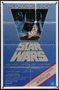 9p809 STAR WARS NSS style 1sh R1982 George Lucas, art by Tom Jung, advertising Revenge of the Jedi!