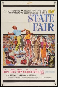 9p813 STATE FAIR 1sh 1962 Pat Boone, Ann-Margret, Rodgers & Hammerstein musical!