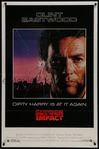 9p822 SUDDEN IMPACT 1sh 1983 Clint Eastwood is at it again as Dirty Harry, great image!