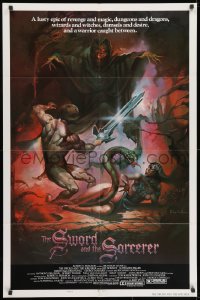 9p840 SWORD & THE SORCERER style B 1sh 1982 dungeons, dragons, cool fantasy art by Peter Andrew Jones!