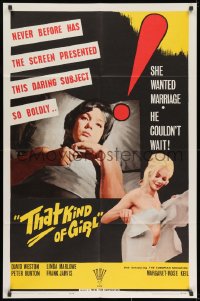 9p872 THAT KIND OF GIRL 1sh 1963 sexy bad girl, she wanted marriage, he couldn't wait!