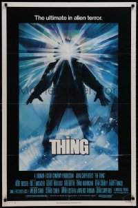 9p877 THING 1sh 1982 John Carpenter classic sci-fi horror, Drew Struzan, regular credit design!