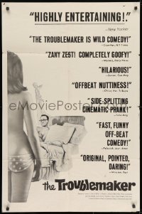 9p912 TROUBLEMAKER 1sh 1964 Tom Aldredge, Joan Darling, Buck Henry wrote & acted!