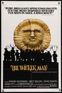 9p967 WICKER MAN 1sh R1980 Christopher Lee, sexy naked Britt Ekland, cult horror classic!