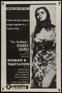 9p979 WOMAN & TEMPTATION 1sh 1967 image of sexiest Goddess Isabel Sarli, knocks your eyes out!