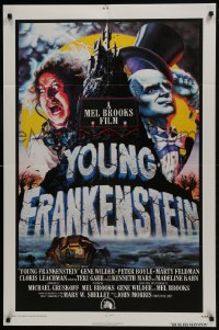 9p991 YOUNG FRANKENSTEIN int'l 1sh 1974 Mel Brooks, Alvin art of Wilder, Peter Boyle & Feldman!