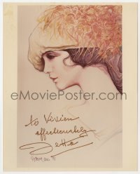 9r711 JETTA GOUDAL signed color 8x10 REPRO still 1980s art of the Dutch silent actress by Harman!