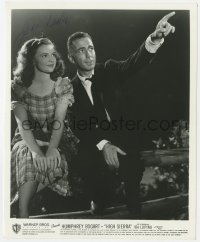 9r898 JOAN LESLIE signed 8x10 REPRO still 1970s close up with Humphrey Bogart in High Sierra!