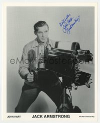 9r618 JOHN HART signed 8x10 publicity still 1980s portrait with cool device from Jack Armstrong!