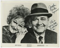 9r433 JONATHAN WINTERS signed 8x10 still 1967 portrait with Phyllis Diller from Eight on the Lam!