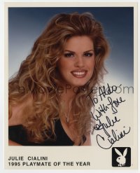 9r600 JULIE CIALINI signed color 8x10 publicity still 1995 Playboy's Playmate of the Year!