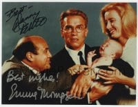 9r719 JUNIOR signed color 8x10.25 REPRO still 1990s by BOTH Danny DeVito AND Emma Thompson!