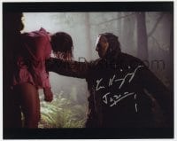 9r721 KEN KERZINGER signed color 8x10 REPRO still 2000s as Jason Voorhees in Freddy vs Jason!