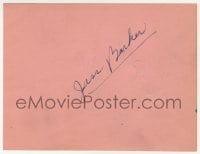 9r223 JESS BARKER/CAROLE LANDIS signed 5x6 album page 1940s it can be framed with a repro!