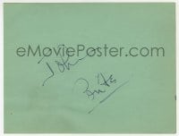 9r228 JOHN CONTE/DICK POWELL signed 5x6 album page 1940s it can be framed with a repro!