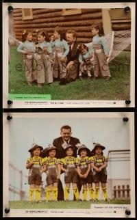 9s147 FIVE OF A KIND 2 color 8x10 stills 1938 Hersholt and all the little Dionne Quintuplets!