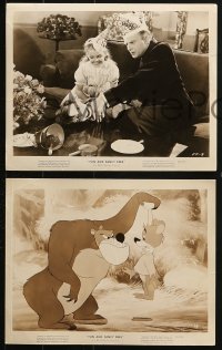 9s790 FUN & FANCY FREE 4 8x10 stills 1947 Disney, Edgar Bergen strangling Charlie McCarthy in one!