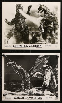 9s796 GODZILLA ON MONSTER ISLAND 4 8x10 stills 1976 cool images of battling rubbery monsters!