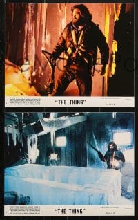 9s093 THING 8 8x10 mini LCs 1982 John Carpenter, Kurt Russell, the ultimate in alien terror!