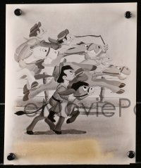 9s988 THREE CABALLEROS 2 7.25x9 stills 1944 cool image of donkey race and penguin on island!