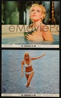 9s913 VENGEANCE OF SHE 3 color 8x10 stills 1968 Hammer fantasy, portraits of sexy Olinka Berova!