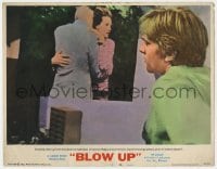 9y306 BLOW-UP LC #3 1967 David Hemmings detects violence as he studies Redgrave's photo blow up!