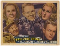 9y314 BREEZING HOME LC 1937 unusual headshot images of top cast members over nightclub scene!