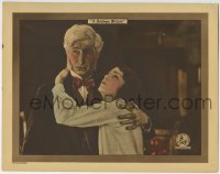 9y318 BUNTY PULLS THE STRINGS LC 1921 Leatrice Joy gives grumpy dad Russell Simpson a hug!