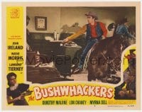 9y320 BUSHWHACKERS LC #3 1952 Jack Elam riding horse inside of newspaper office, Dorothy Malone!