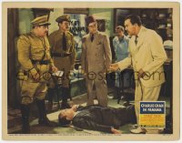 9y342 CHARLIE CHAN IN PANAMA LC 1940 Sidney Toler explains about a dead body to the police!