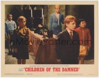 9y348 CHILDREN OF THE DAMNED LC #4 1964 those creepy kids stand guard over body of dead comrade!