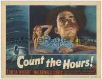 9y361 COUNT THE HOURS LC #1 1953 Jack Elam looming over sexy Adele Mara, directed by Don Siegel!