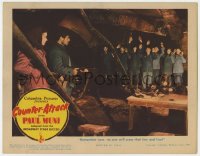 9y362 COUNTER-ATTACK LC 1945 Paul Muni with machine gun says no one will cross the line & live!