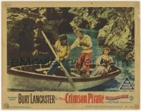 9y365 CRIMSON PIRATE LC #7 1952 Burt Lancaster, Nick Cravat & Eva Bartok in rowboat!