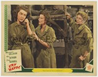 9y366 CRY HAVOC LC #2 1943 Marsha Hunt, Ann Sothern and another in WWII Philippines!