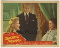 9y375 DANGEROUS INTRUDER LC 1945 Charles Arent between smiling Veda Ann Borg & Fay Helm!