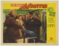 9y390 DEADLY MANTIS LC #3 1957 Alix Talton watches Craig Stevens & William Hopper shake hands!