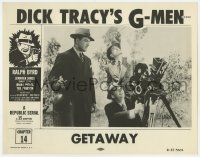 9y406 DICK TRACY'S G-MEN chapter 14 LC R1955 Chester Gould comic strip, guys filming sky, Getaway!