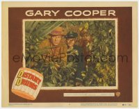 9y408 DISTANT DRUMS LC #6 R1956 Gary Cooper, Richard Webb & Arthur Hunnicutt hiding in bushes!