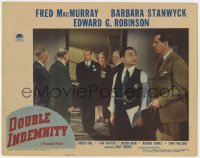 9y415 DOUBLE INDEMNITY LC #5 1944 Billy Wilder, c/u of Fred MacMurray & Edward G. Robinson!