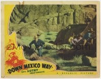 9y416 DOWN MEXICO WAY LC 1941 Gene Autry & cowboys with guns drawn hunting for the bad guys!