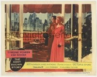 9y430 EDDY DUCHIN STORY LC 1956 Tyrone Power & sexy Kim Novak in apartment by cool city skyline!